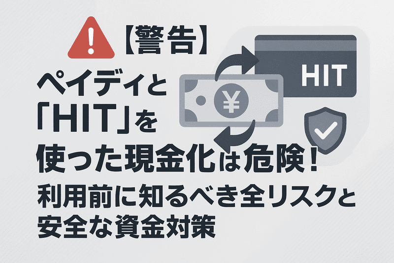 【警告】ペイディと「HIT」を使った現金化は危険！利用前に知るべき全リスクと安全な資金対策