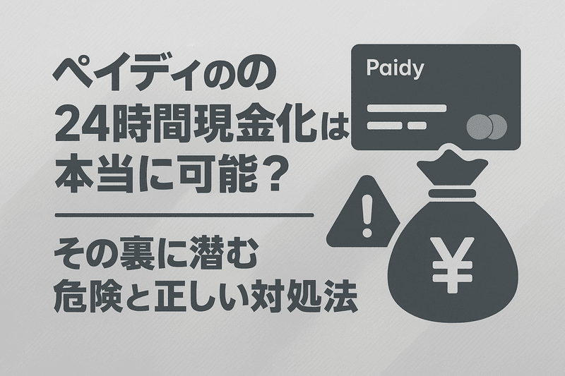 ペイディの24時間現金化は本当に可能?その裏に潜む危険と正しい対処法