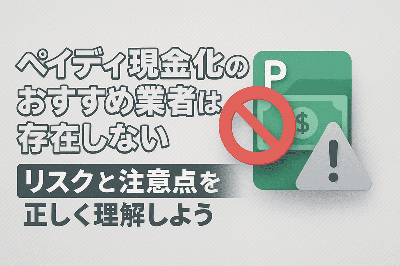 ペイディ現金化のおすすめ業者は存在しない|リスクと注意点を正しく理解しよう